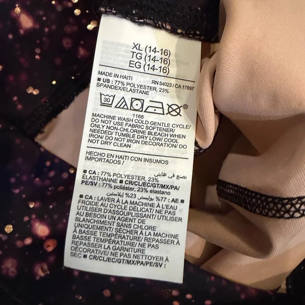 OLD NAVY GIRLS XL 14-16 HIGH RISE GO DRY LEGGINGS NEW